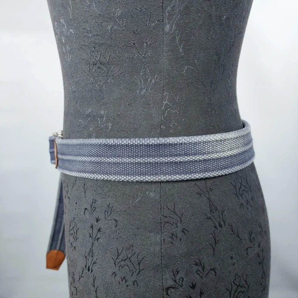 Johnnie-O Brentwoods Washed Canvas Belt Dusk Blue Mens 43